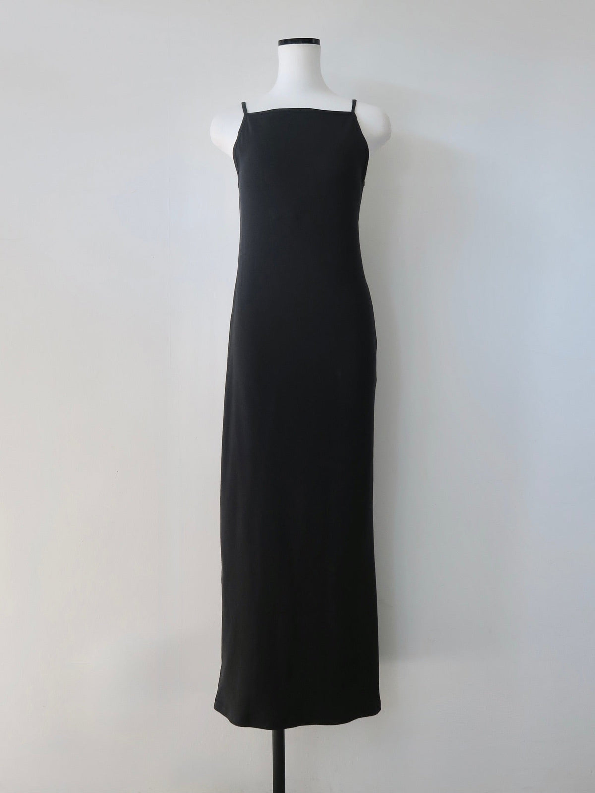 BACK OPEN RIB CAMI DRESS