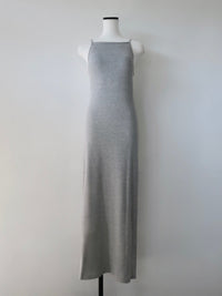 BACK OPEN RIB CAMI DRESS