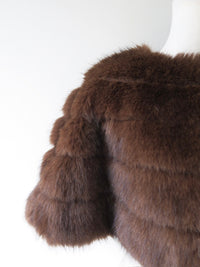 【célon】fur cropped cape