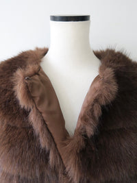 【célon】fur cropped cape