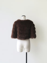 【célon】fur cropped cape