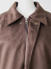 【célon】Suede Raglan Blouson