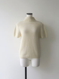 【célon】racoon half sleeve knit