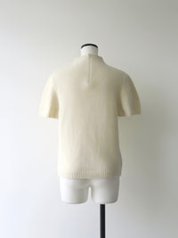 【célon】racoon half sleeve knit