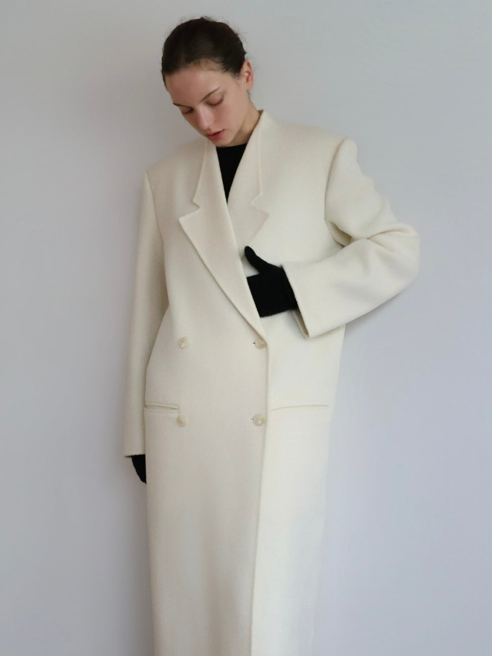 【AMOMMA】CASHMERE PADDED LONG COAT