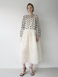 【SAMPLE SALE / AMOMMA】MATILDA SHEER DOT BLOUSE
