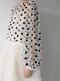 【SAMPLE SALE / AMOMMA】MATILDA SHEER DOT BLOUSE
