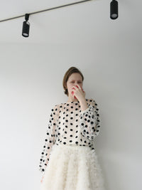 【SAMPLE SALE / AMOMMA】MATILDA SHEER DOT BLOUSE