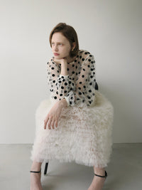 【SAMPLE SALE / AMOMMA】MATILDA SHEER DOT BLOUSE