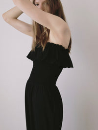 frill maxi jumpsuit