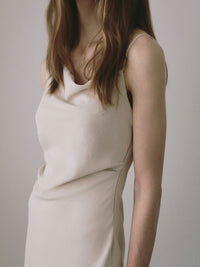 Asymmetric drape camisole dress