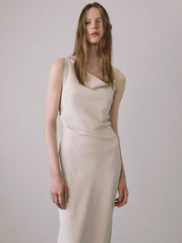 Asymmetric drape camisole dress