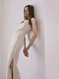 Asymmetric drape camisole dress