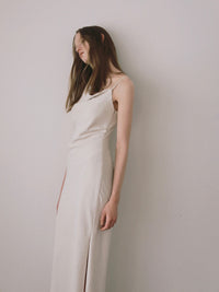 Asymmetric drape camisole dress