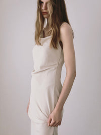 Asymmetric drape camisole dress