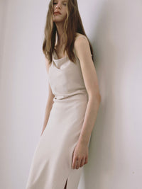 Asymmetric drape camisole dress
