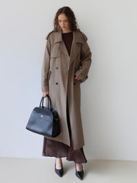 Moca long trench coat