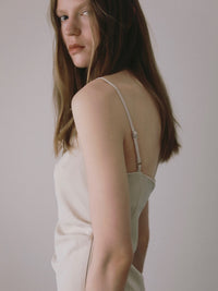 Asymmetric drape camisole dress
