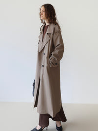 Moca long trench coat