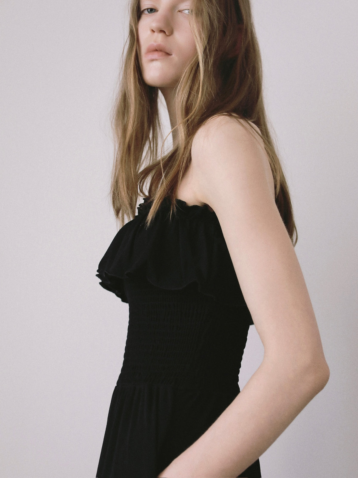 frill maxi jumpsuit