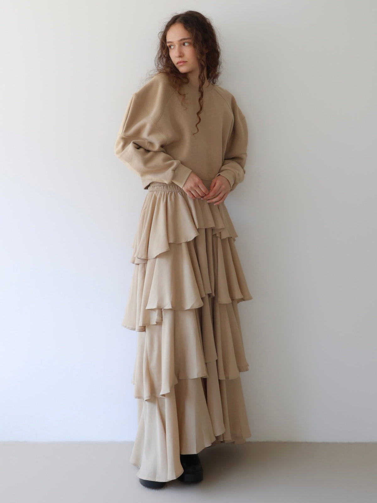 【AMOMMA】PUFF SLEEVE SWEAT - 起毛なし -