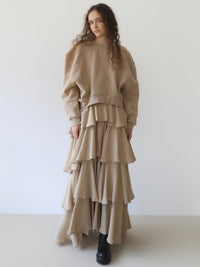 【AMOMMA】PUFF SLEEVE SWEAT - 起毛なし -