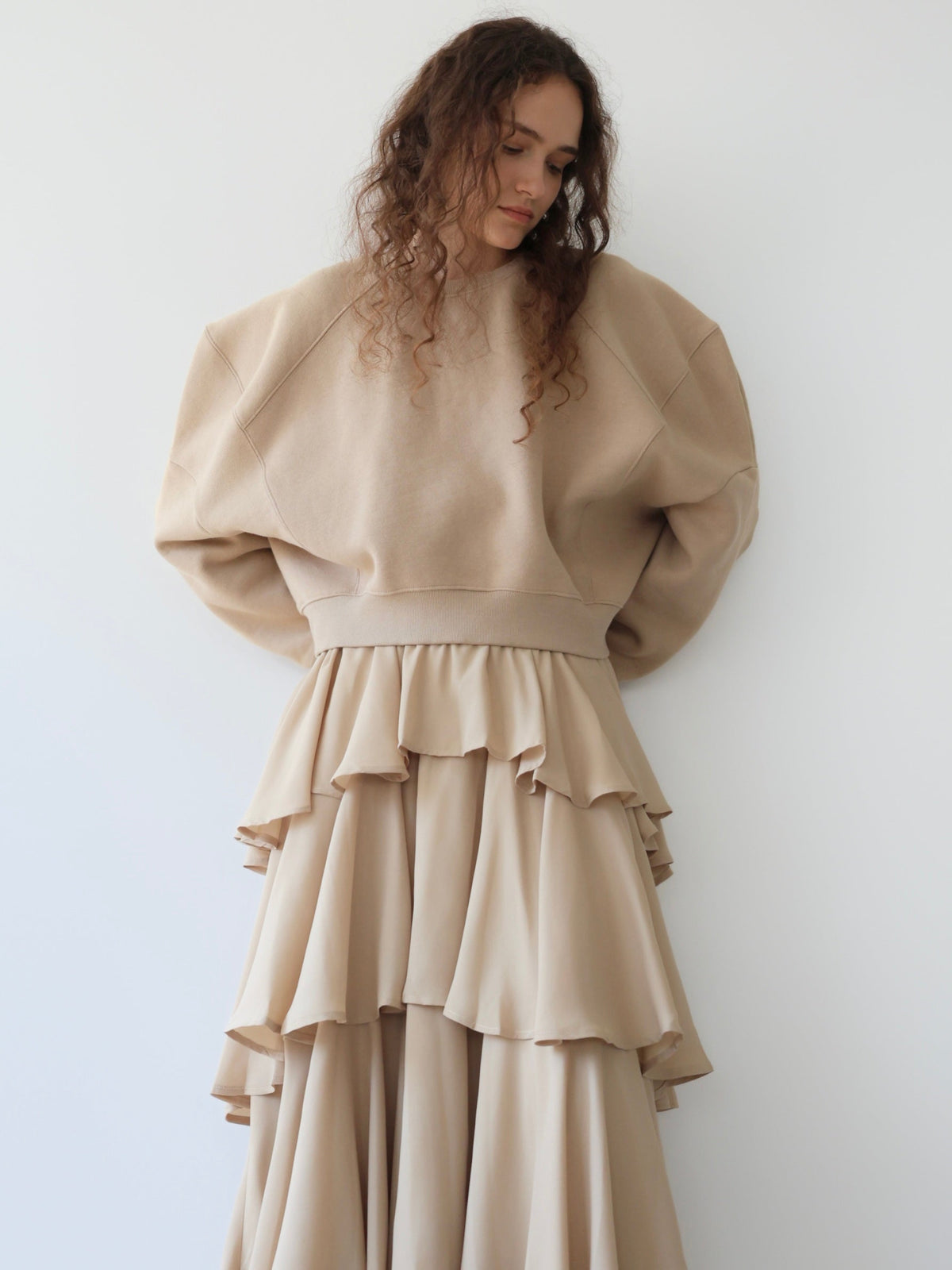 【AMOMMA】PUFF SLEEVE SWEAT - 起毛なし -