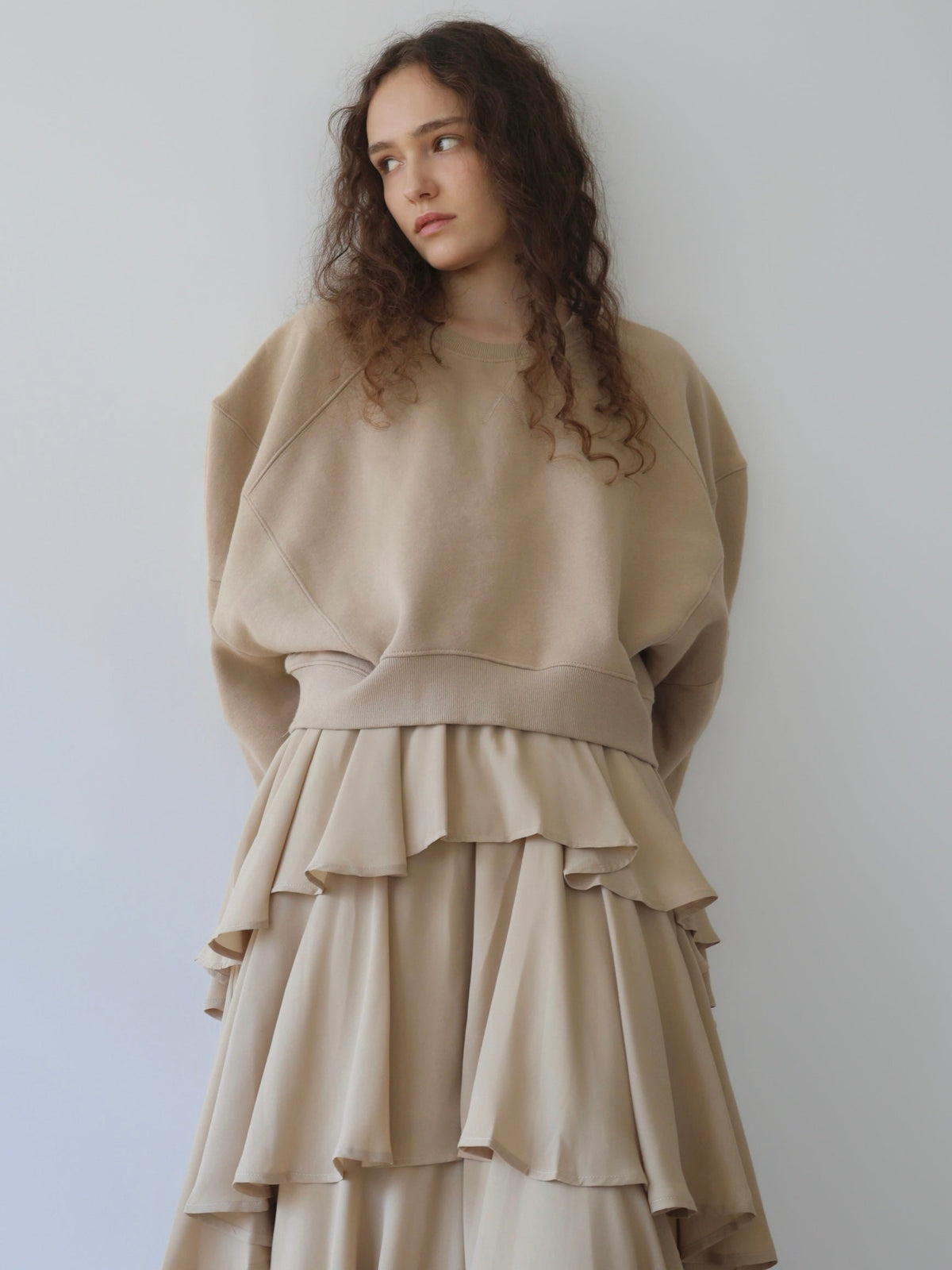 【AMOMMA】PUFF SLEEVE SWEAT - 起毛なし -