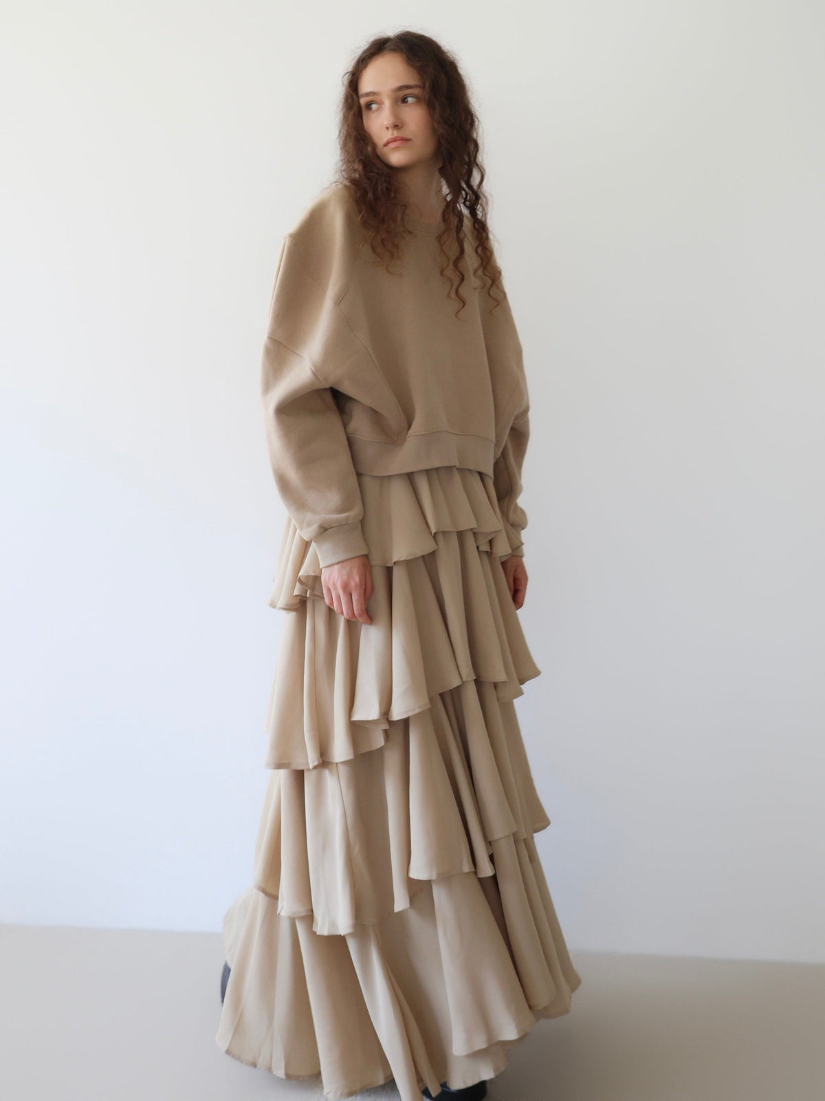 【AMOMMA】PUFF SLEEVE SWEAT - 起毛なし -