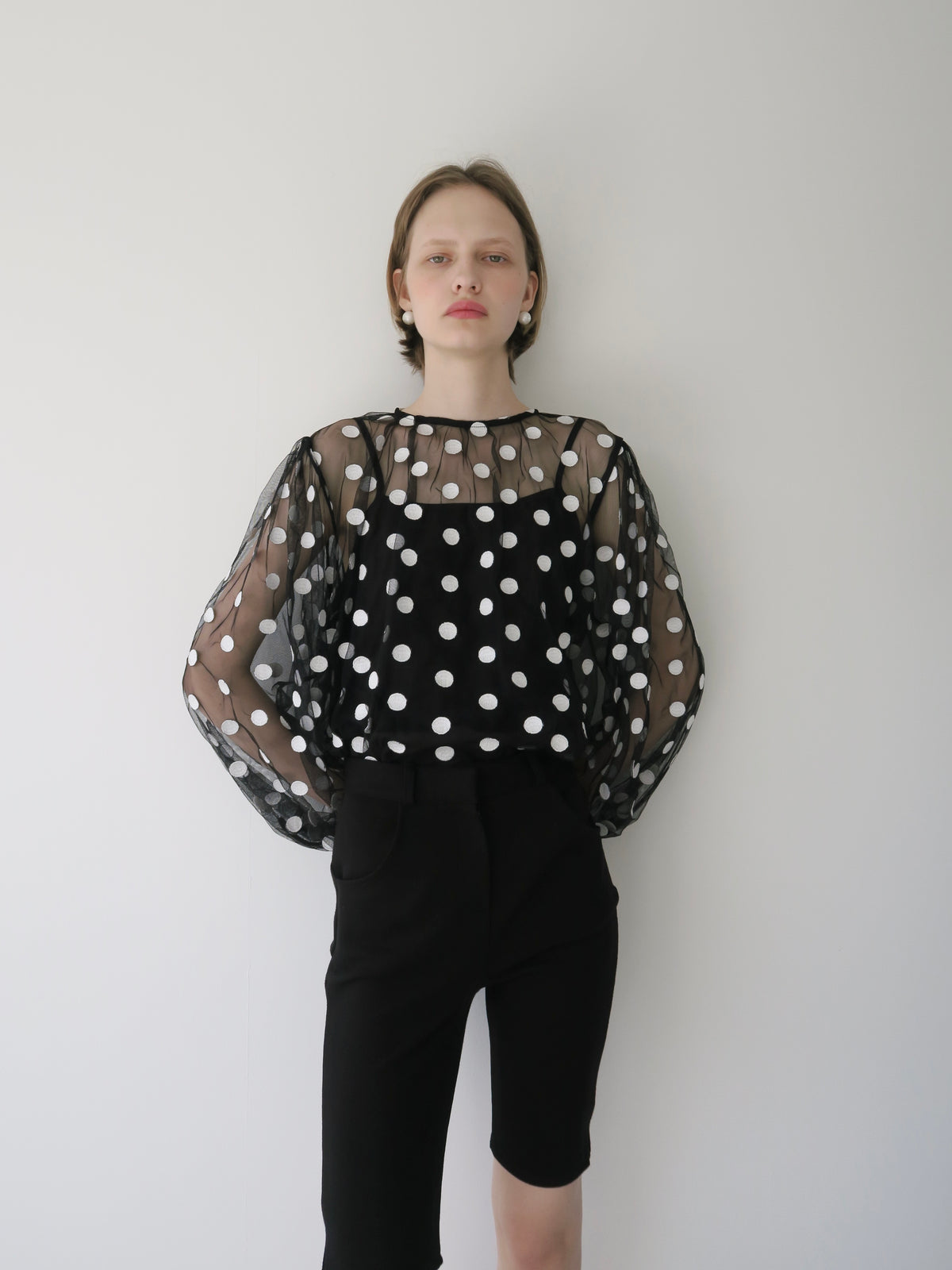 【SAMPLE SALE / AMOMMA】MATILDA SHEER DOT BLOUSE