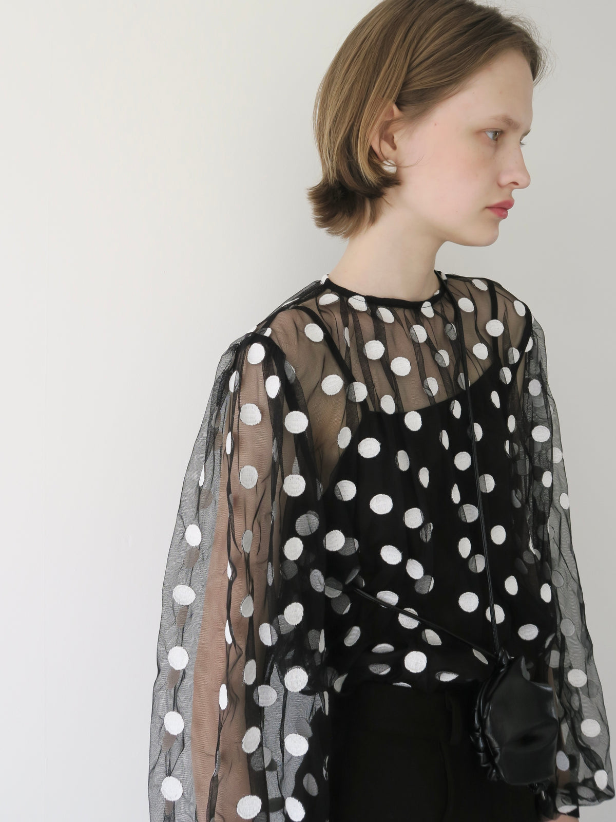 【SAMPLE SALE / AMOMMA】MATILDA SHEER DOT BLOUSE