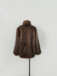 【AMOMMA】Volume Collar Fur Coat