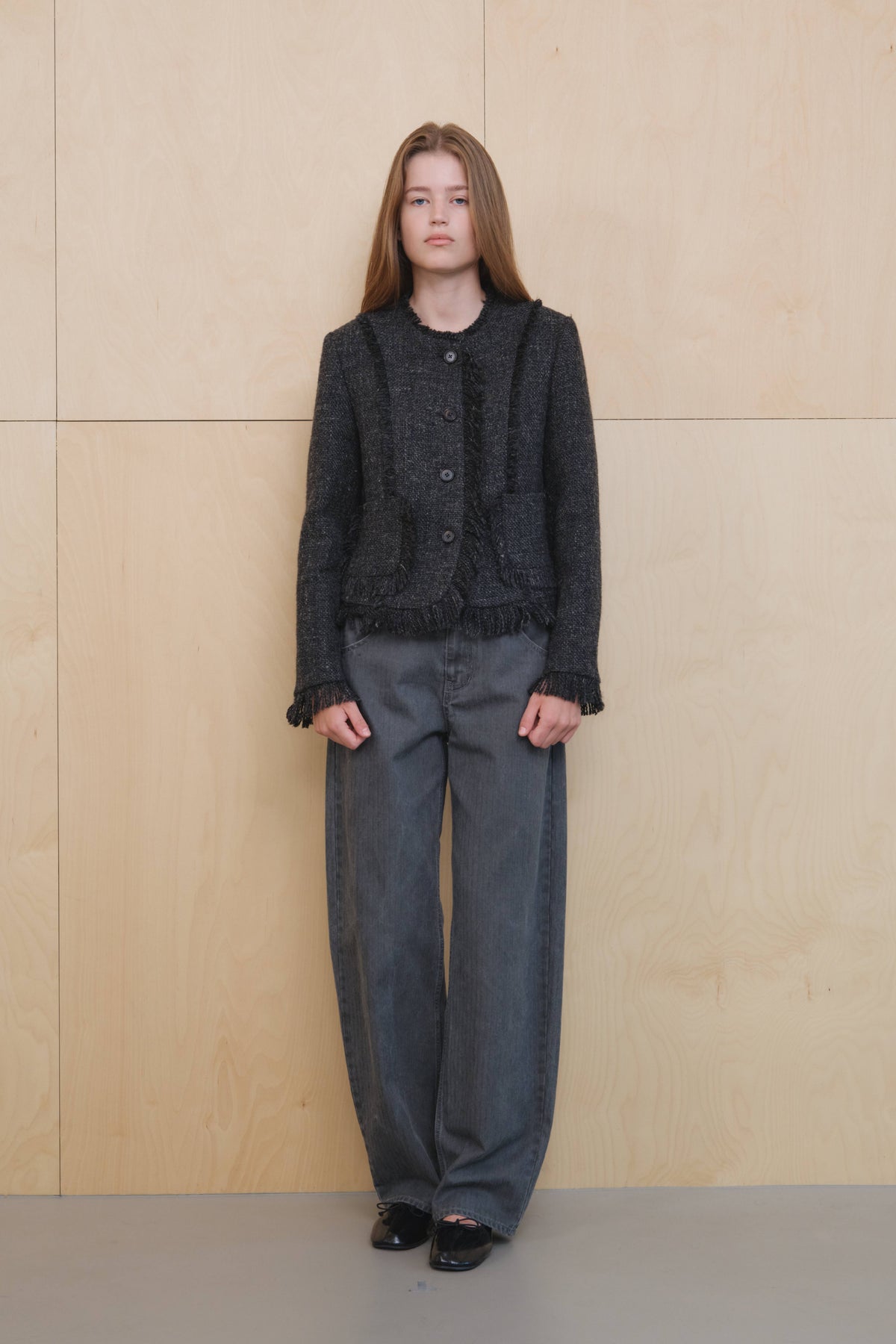 【KUMÉ】 Relaxed Barrel-Leg Denim Pants