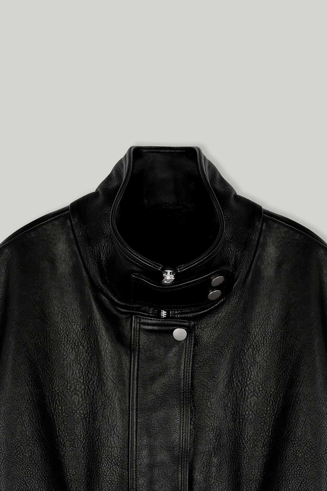 【ELBORN】Milly High-neck Leather Jacket