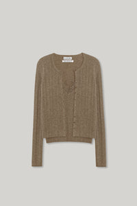 【ELBORN】Lace Wool Knit Cardigan Set-up