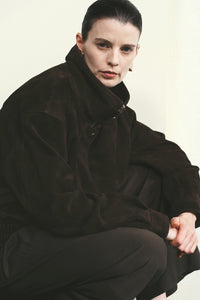 【ELBORN】Milly High-neck Suede Jacket