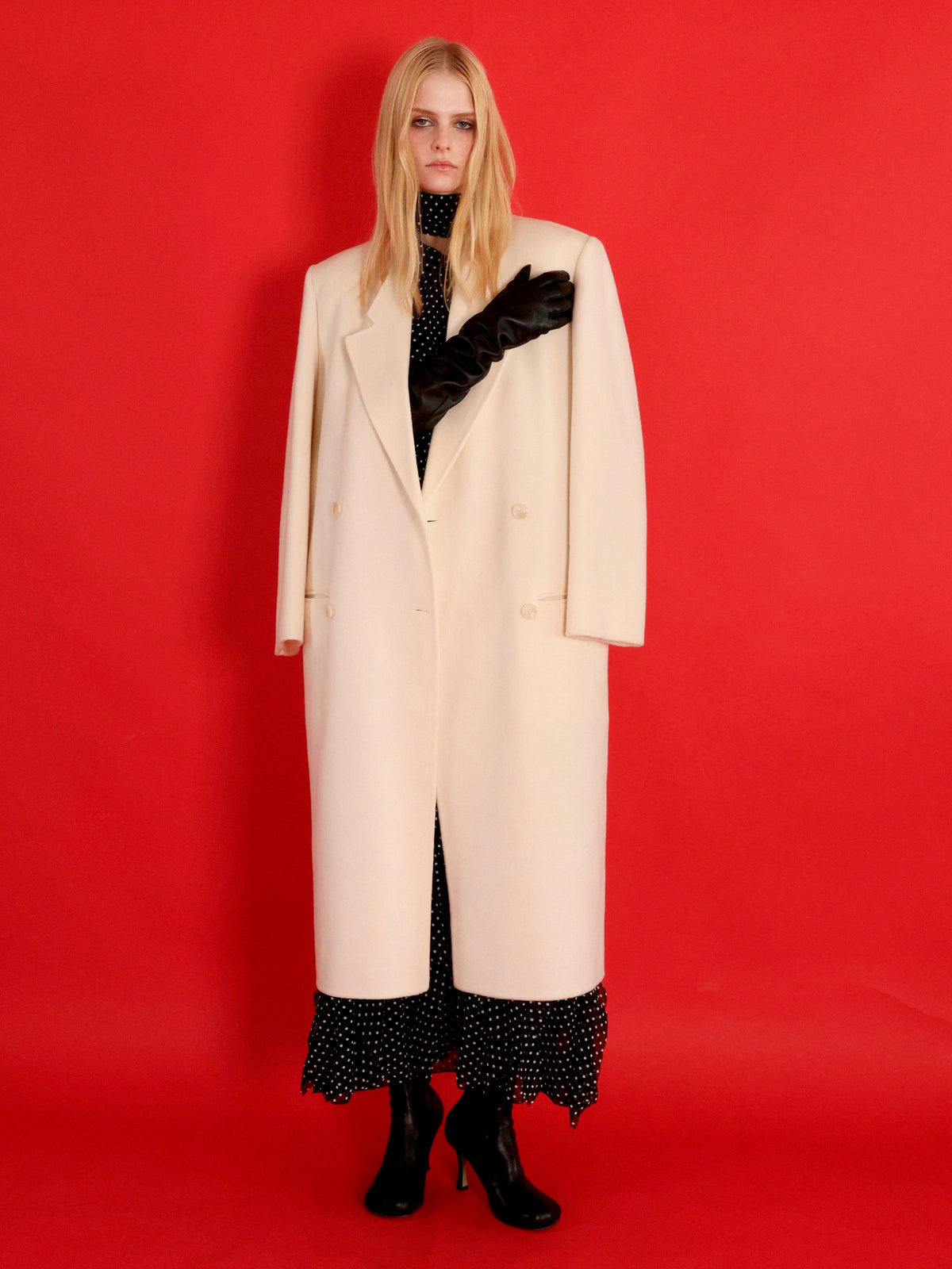 【AMOMMA】TOUCH SCREEN SHEEP LEATHER LONG GLOVES