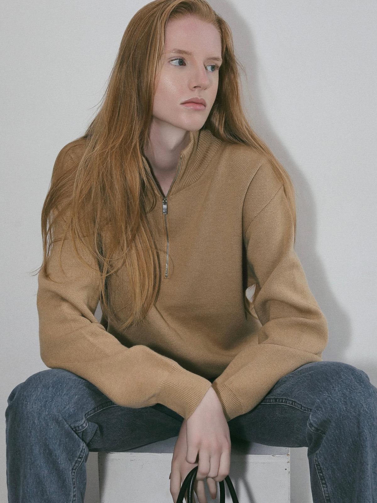 【NOWNS】Zoe | Wool Zip Up Knit