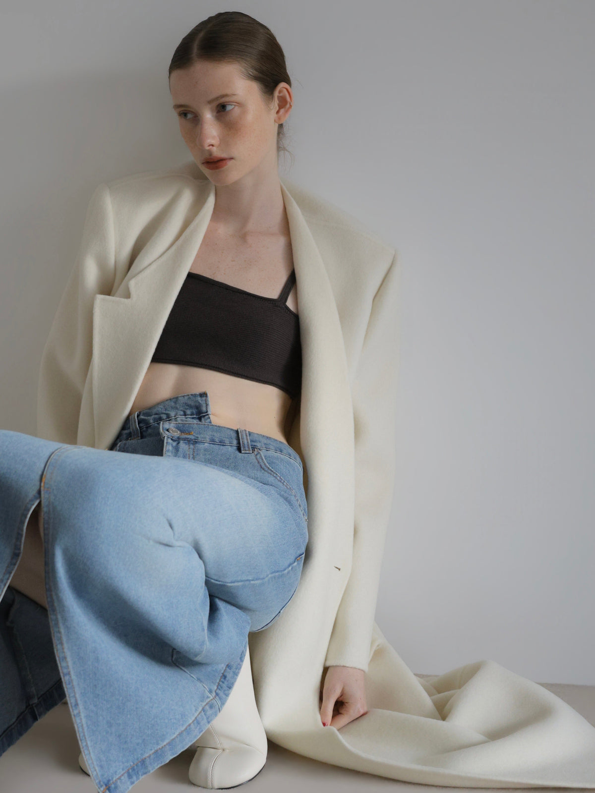 【AMOMMA】CASHMERE PADDED LONG COAT