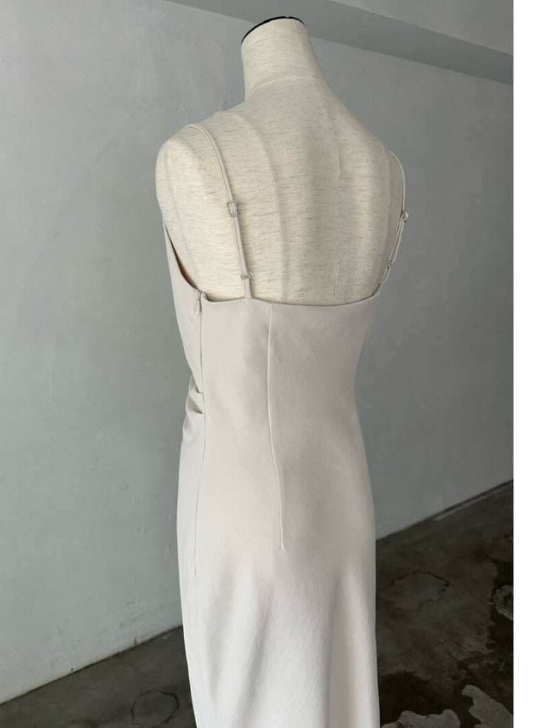 Asymmetric drape camisole dress