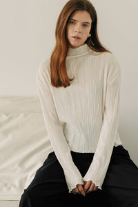 【ELBORN】Melissa 高领褶饰上衣