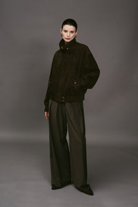 【ELBORN】Milly High-neck Suede Jacket