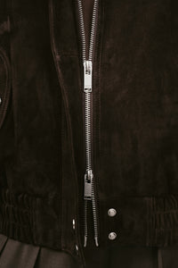 【ELBORN】Milly High-neck Suede Jacket