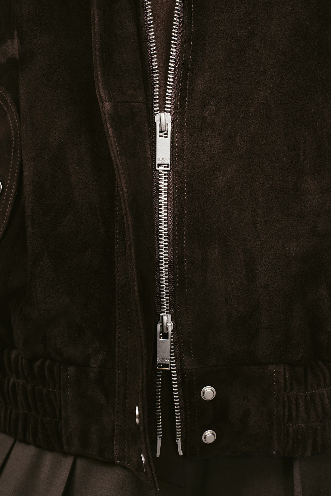 【ELBORN】Milly High-neck Suede Jacket