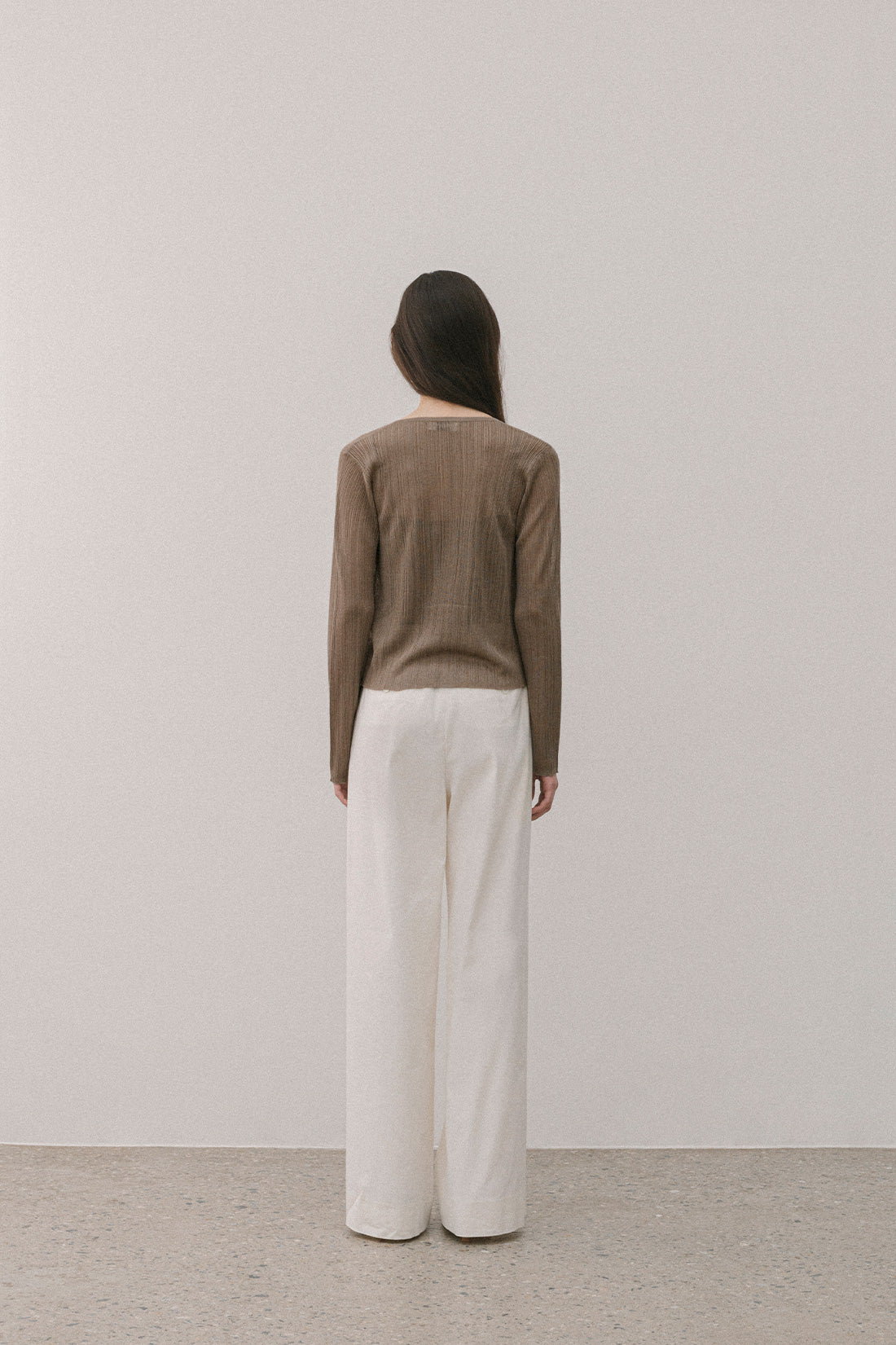 【ELBORN】Lace Wool Knit Cardigan Set-up