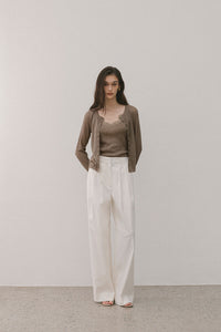 【ELBORN】Lace Wool Knit Cardigan Set-up