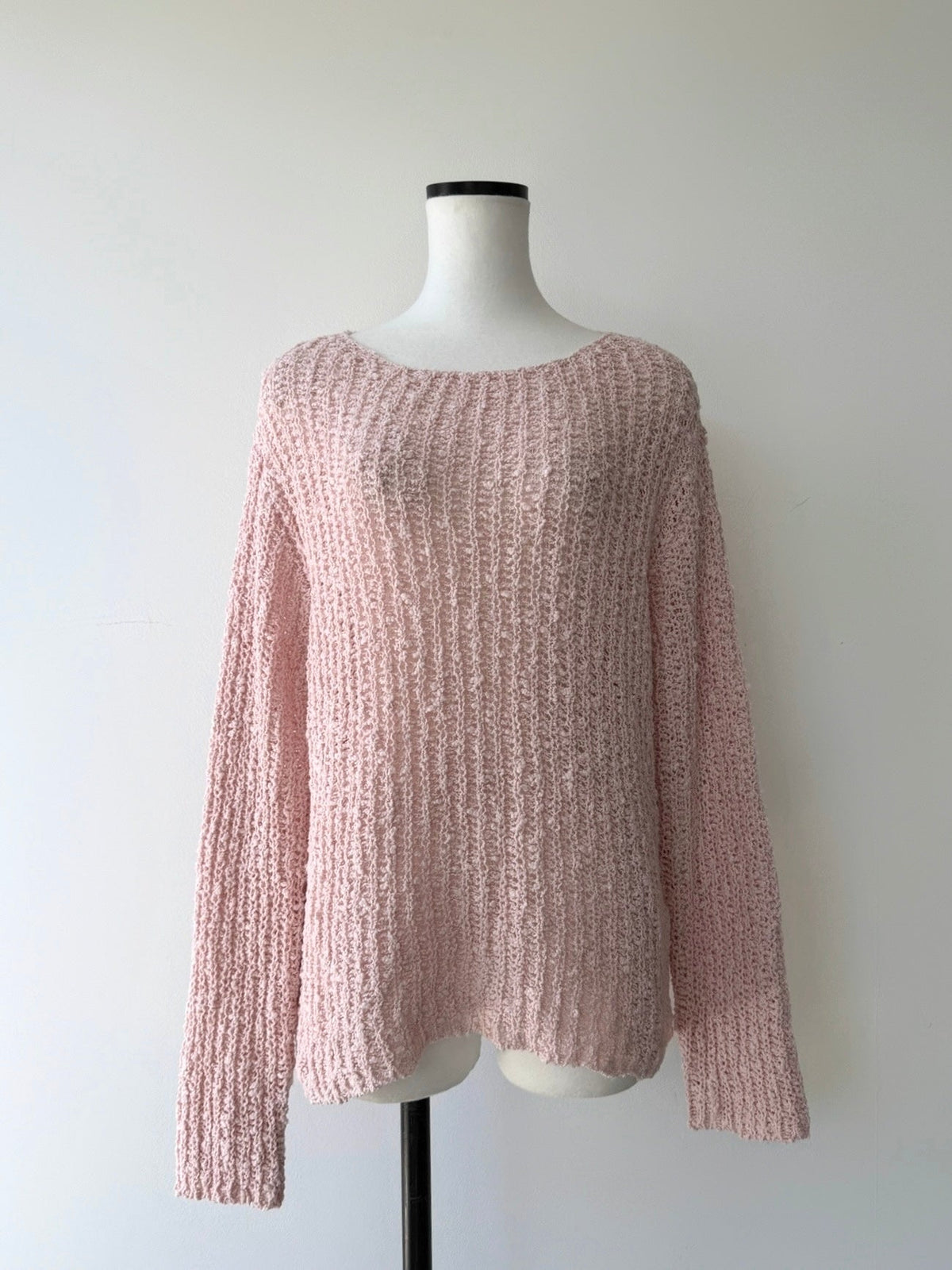 pink rib knit