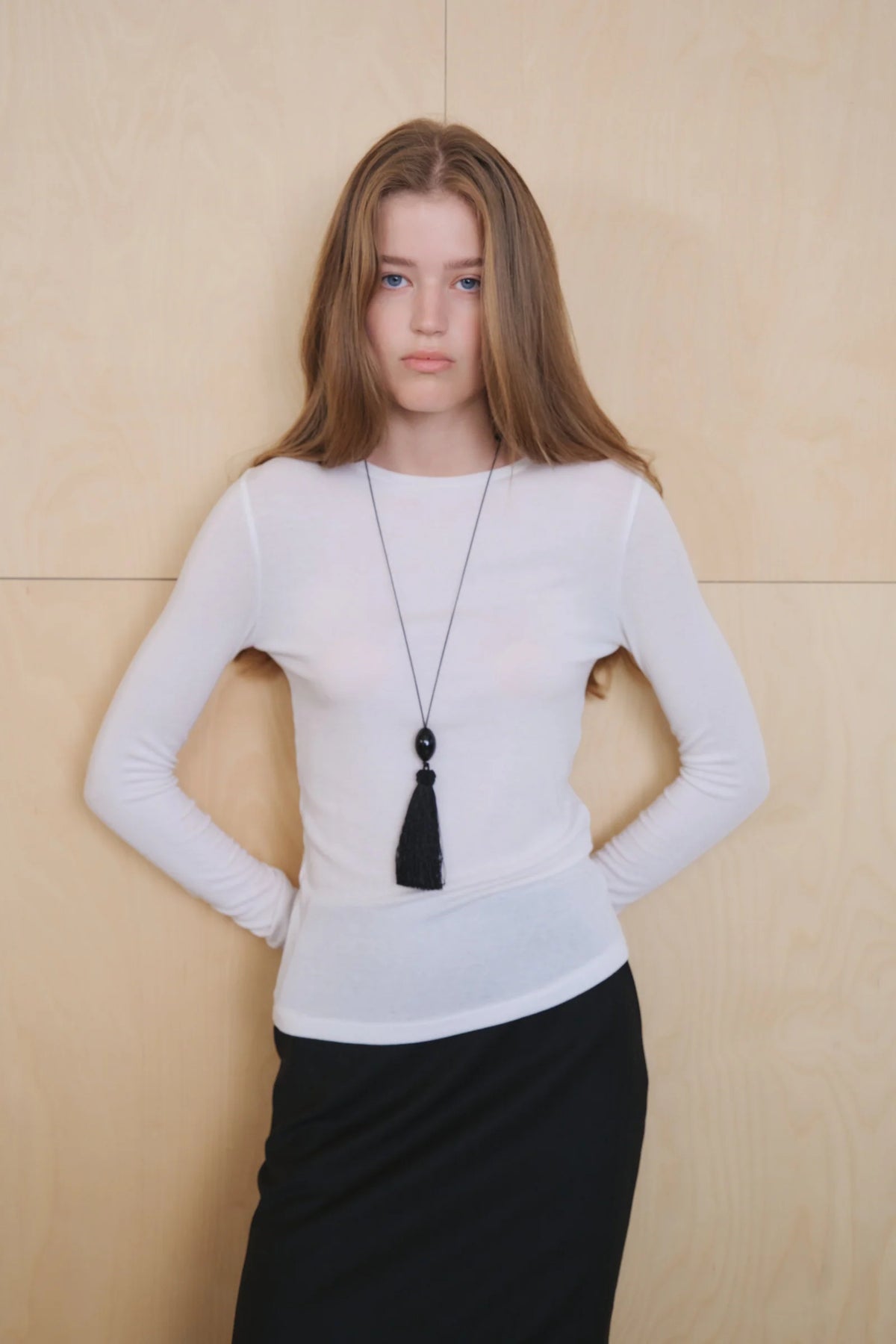 【KUMÉ】Basic Wool Blend Layering Top