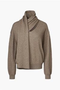 【KUMÉ】Raccoon Blend Muffler Knit Sweater